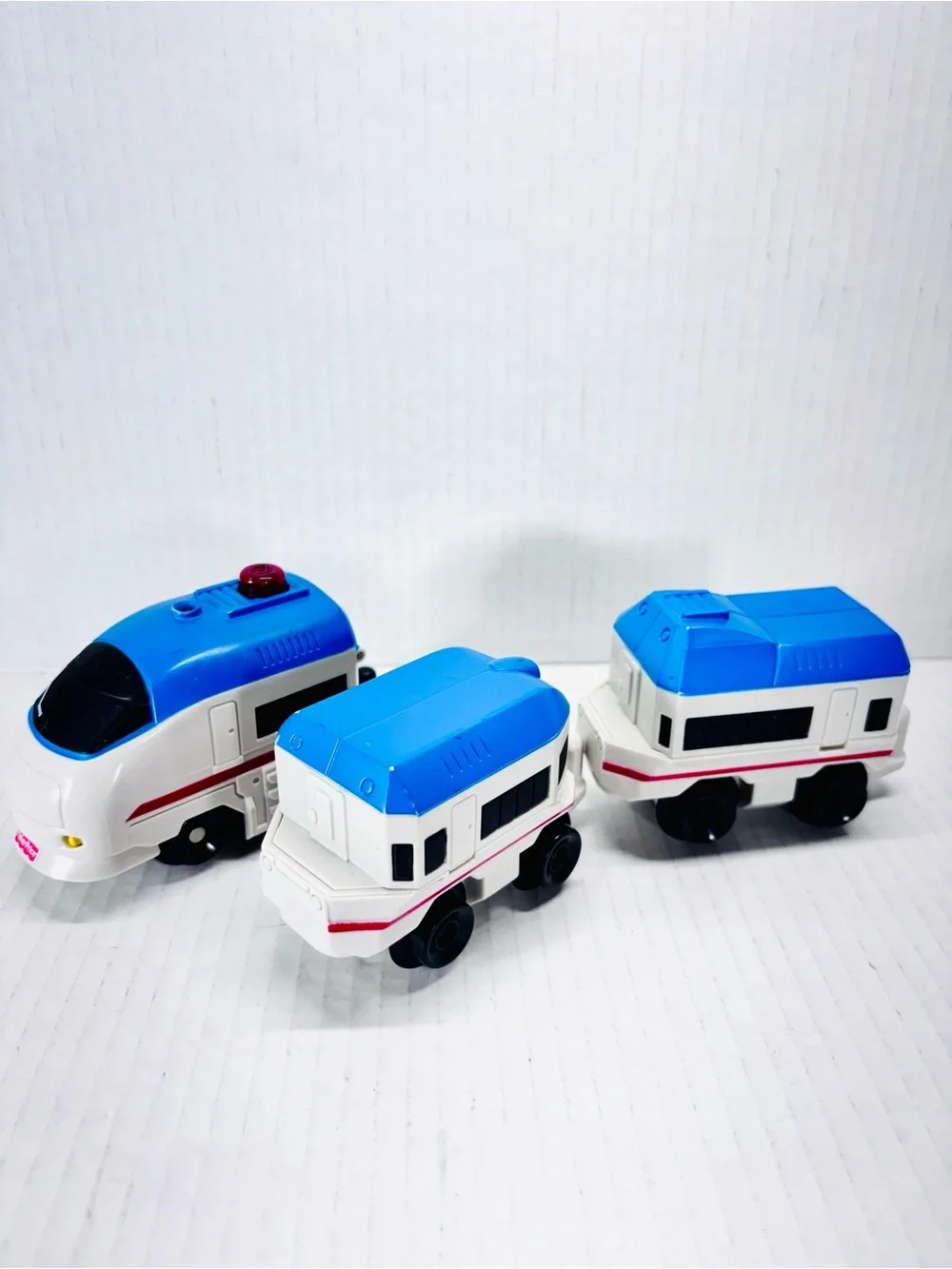 GEOTRAX TRAIN Blue & White Crosstown Express Lines City, Fire Engine & Freighway